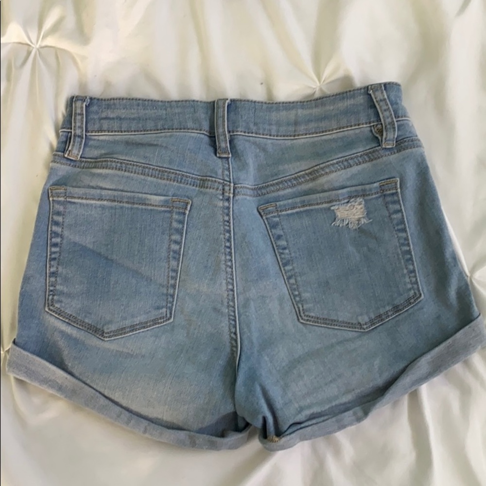 PacSun Ripped High Waisted Denim Shorts - Picture 2 of 4